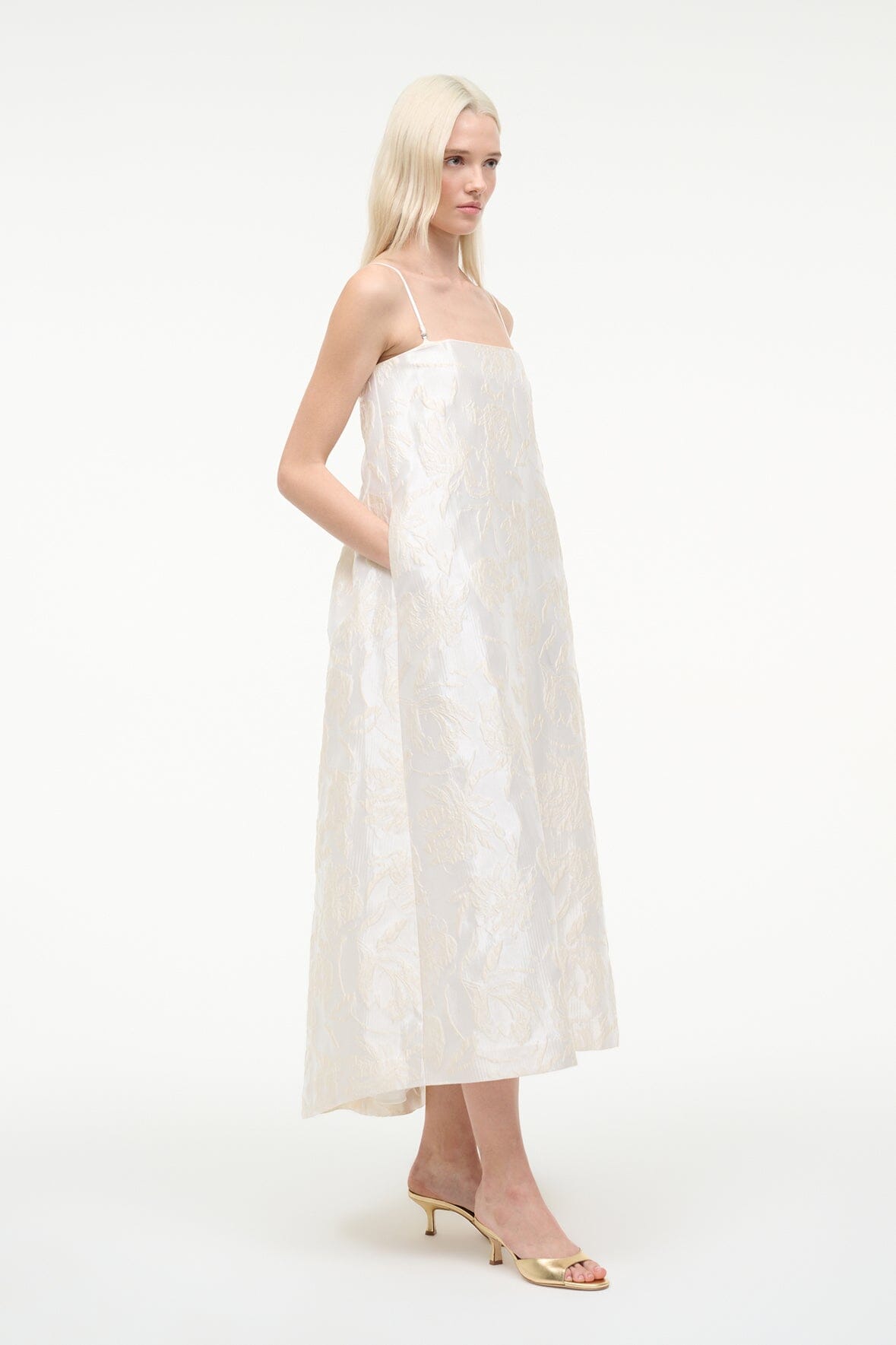 STAUD | Josie Dress Botanica Ivory