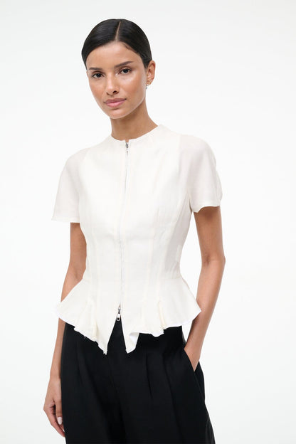 STAUD | Maelle Top Ivory