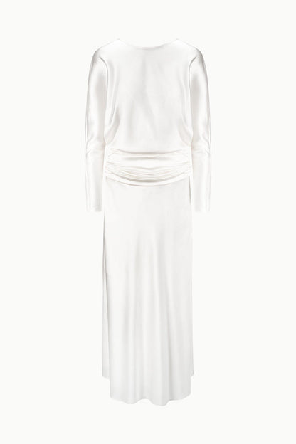 STAUD | Freda Silk Dress Ivory