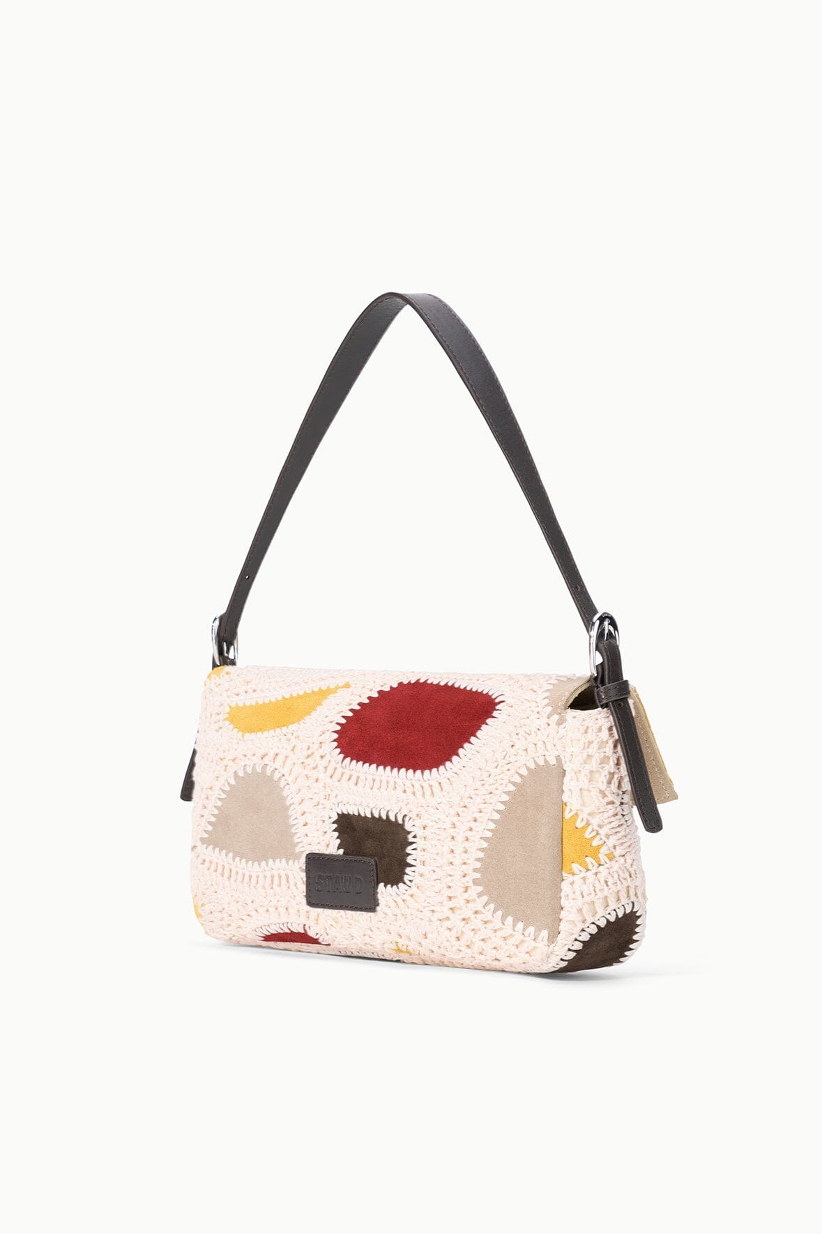 STAUD | Harlow Bag Suede Patchwork