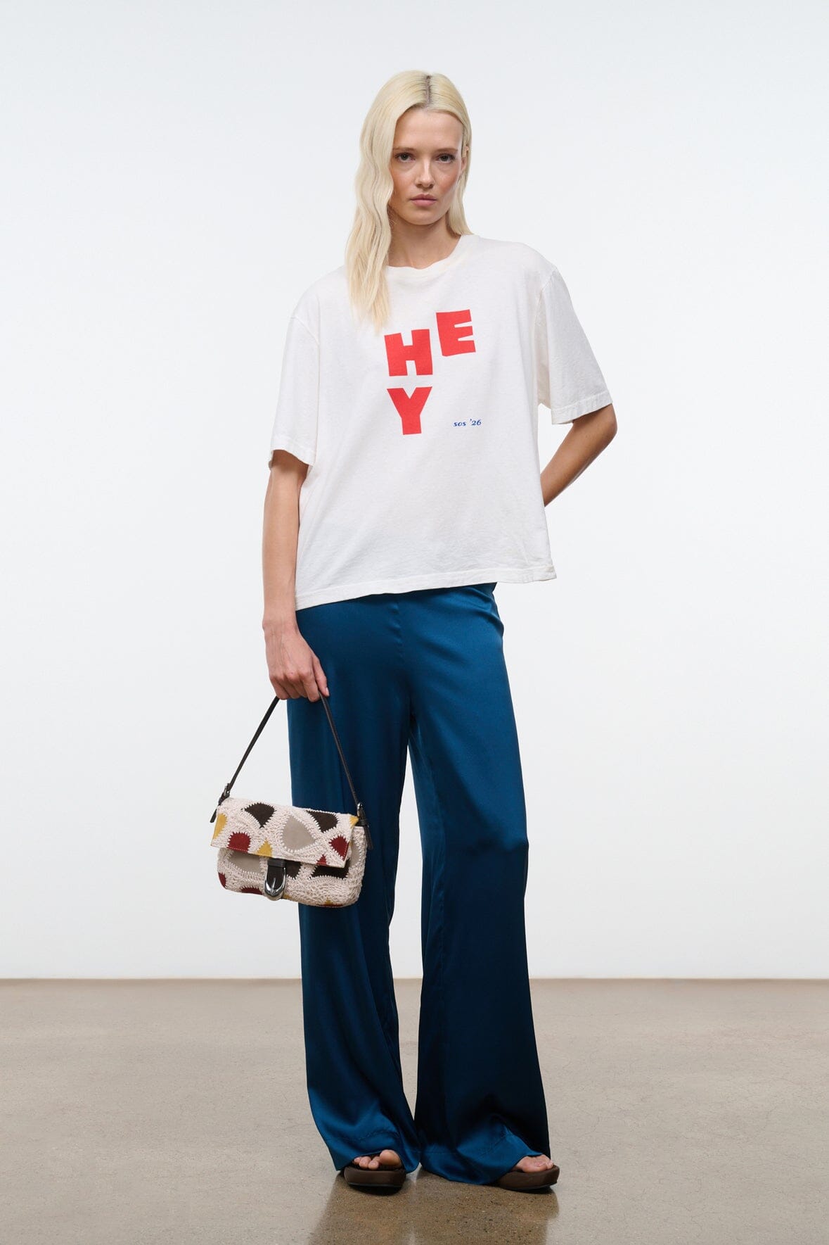 STAUD | Harlow Bag Suede Patchwork