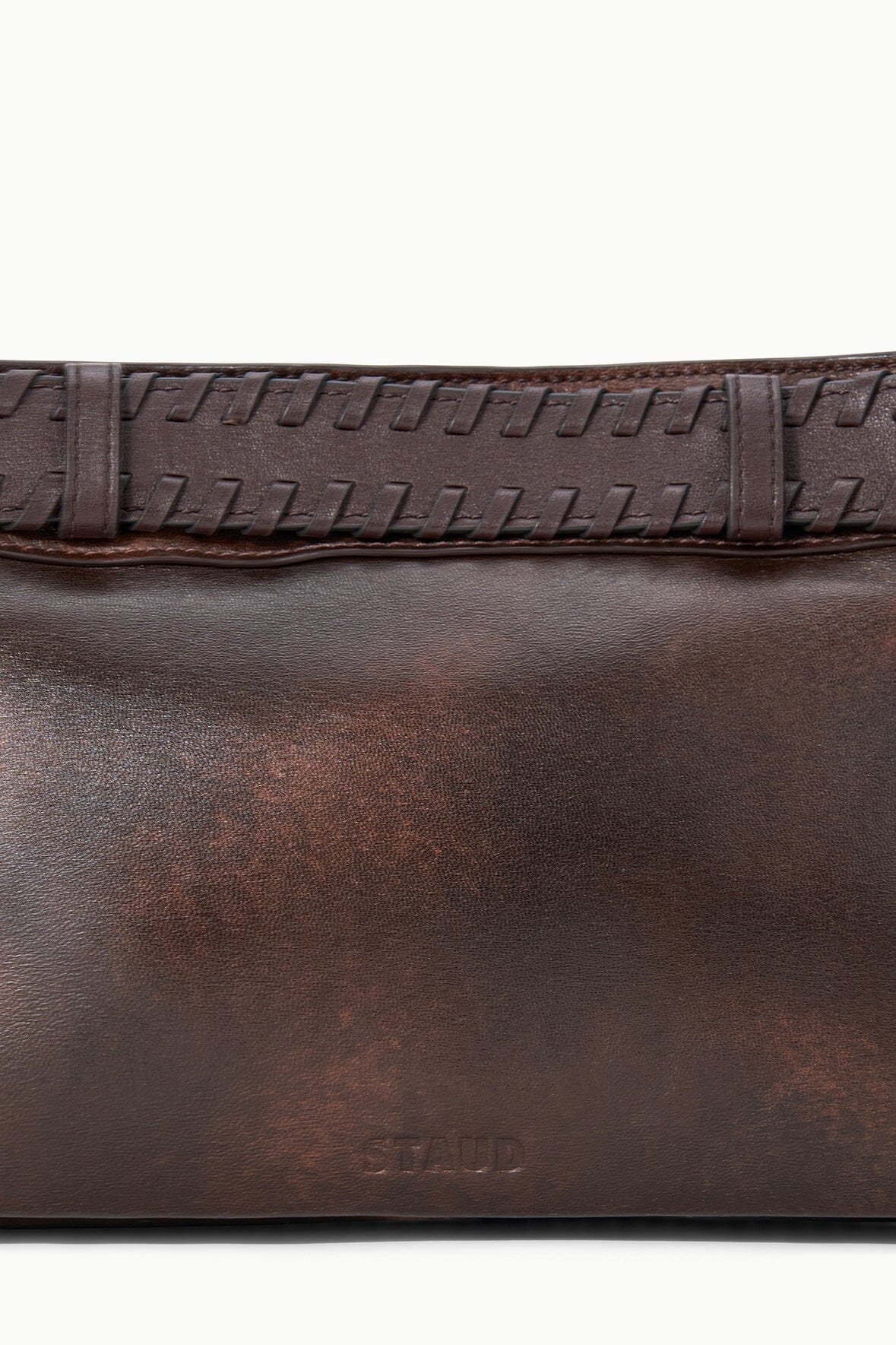 STAUD | Brooklyn Shoulder Bag Espresso Distressed