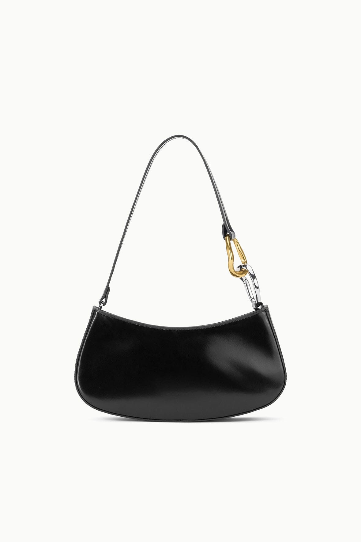 STAUD | Ollie Bag Black Leather Mini Shoulder Bag - Staud