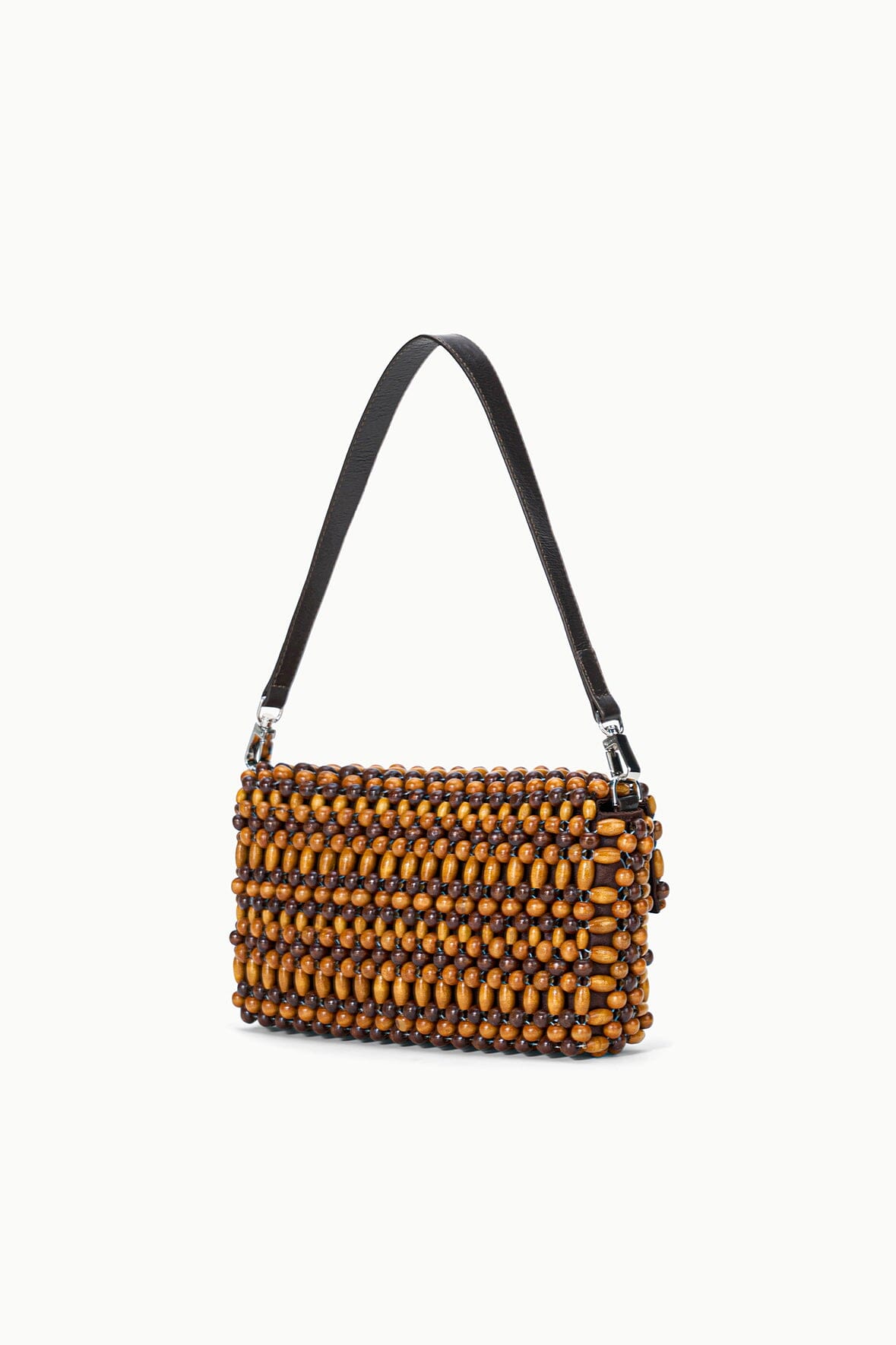 STAUD | Timmy Convertible Shoulder Bag Multi Wood Beads