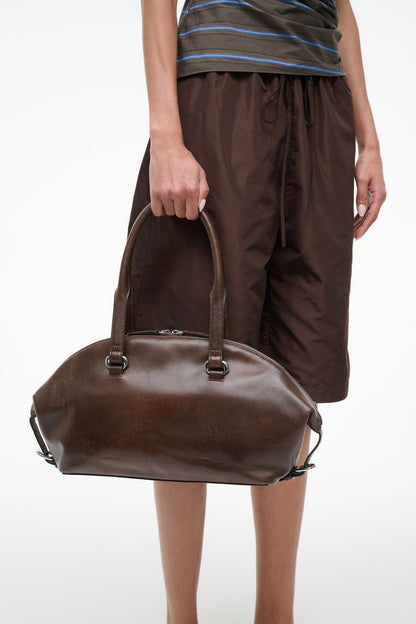 STAUD | Hester Shoulder Bag Espresso Distressed
