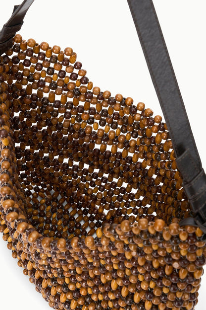 STAUD | Drift Shoulder Bag Multi Wood Beads