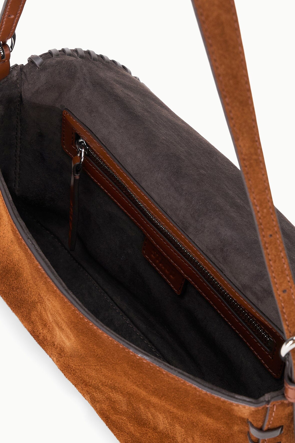 STAUD | Harlow Bag Tabac Suede Espresso