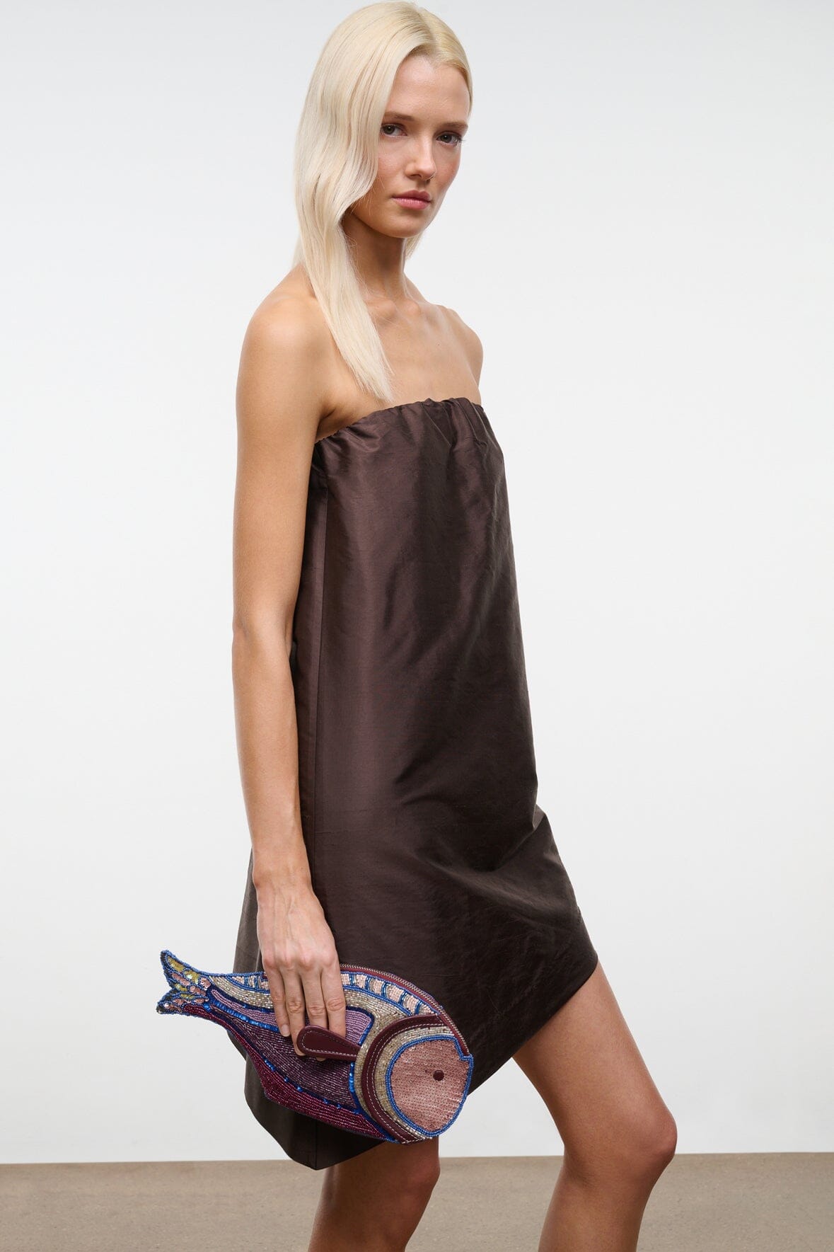 STAUD | Pesce Beaded Clutch Ultraviolet