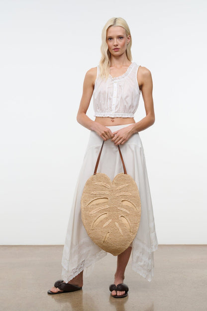 STAUD | Large Palm Raffia Bag Natural