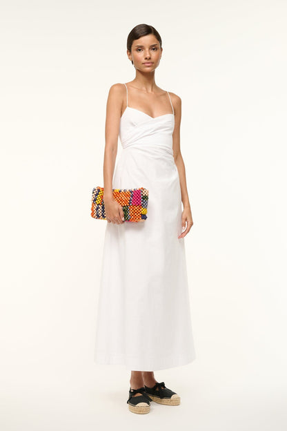STAUD | Timmy Beaded Shoulder Bag Multi Bayadere Stripe