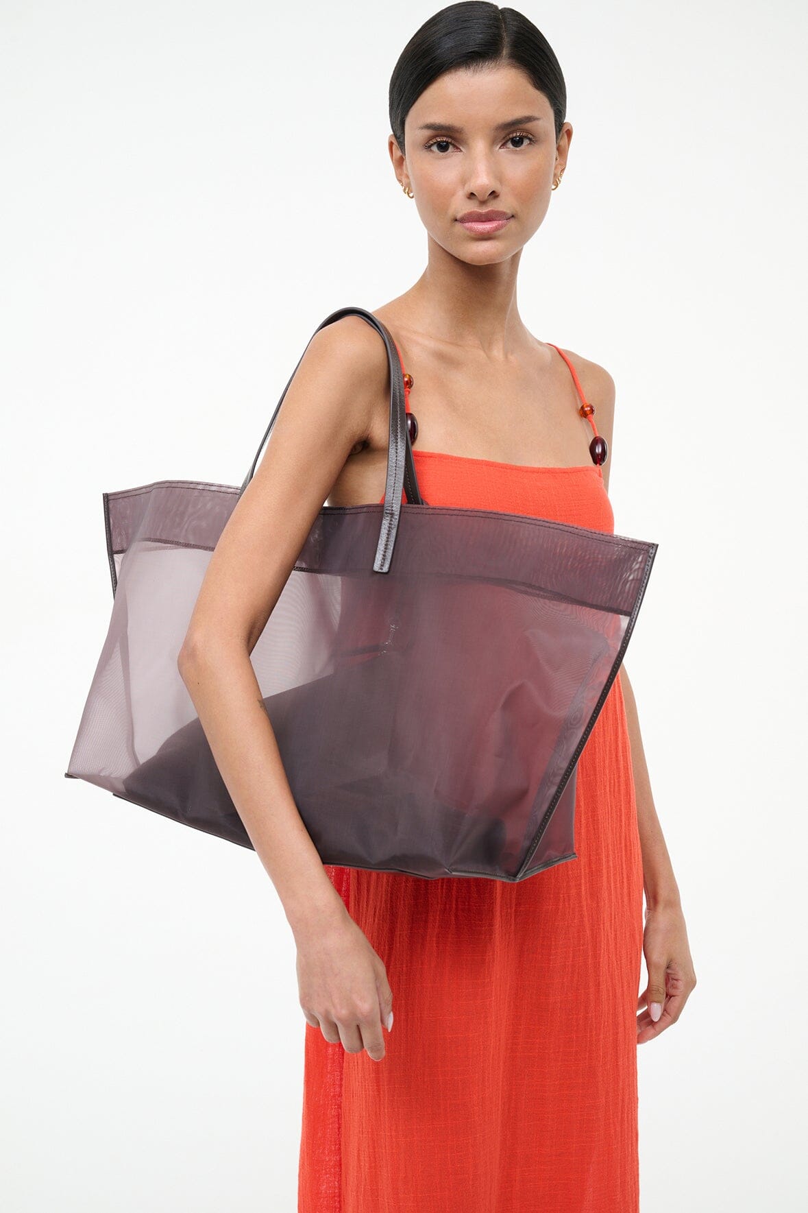 STAUD | Christos Large Mesh Tote Espresso