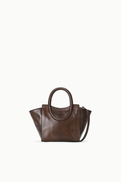 STAUD | Maude Mini Tote Espresso Distressed