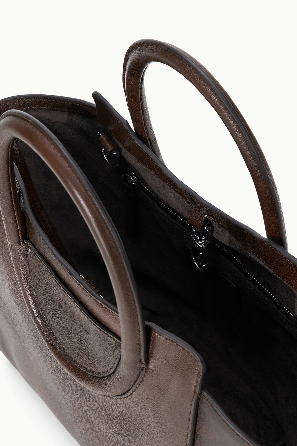 STAUD | Maude Mini Tote Espresso Distressed