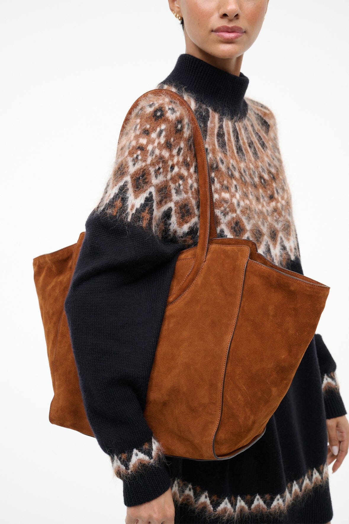 STAUD | Maude Tote Bag Tabac Suede