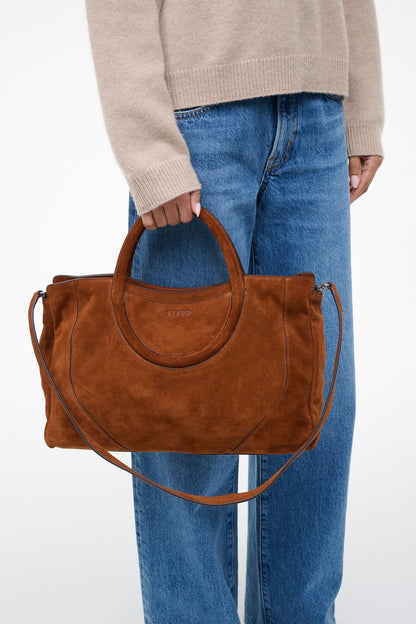 STAUD | Maude Satchel Tabac Suede