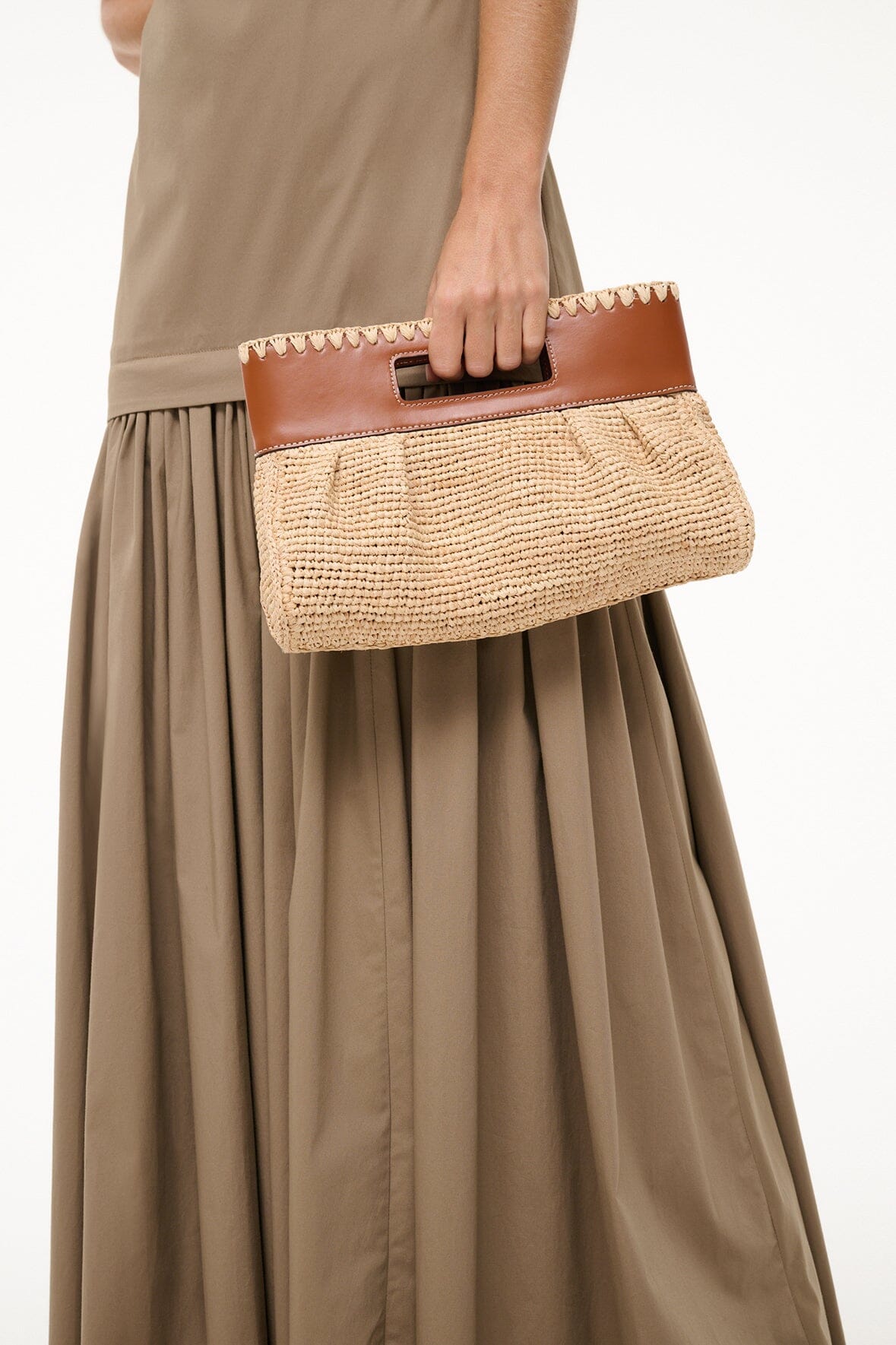 STAUD | Lena Clutch Natural/Tan