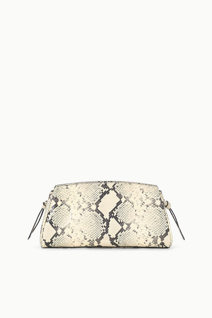 STAUD | Maude Convertible Clutch White Snake