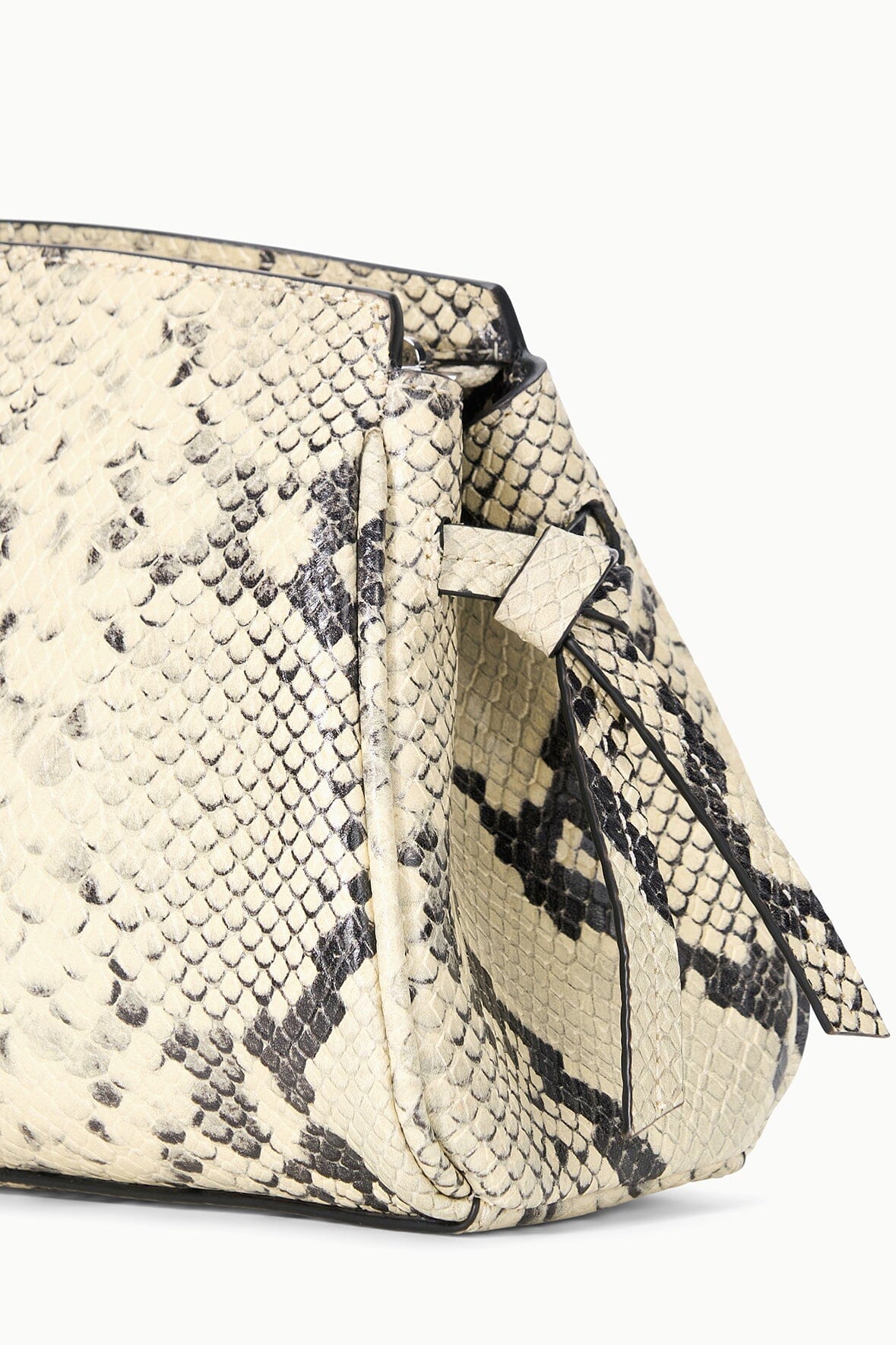 STAUD | Maude Convertible Clutch White Snake