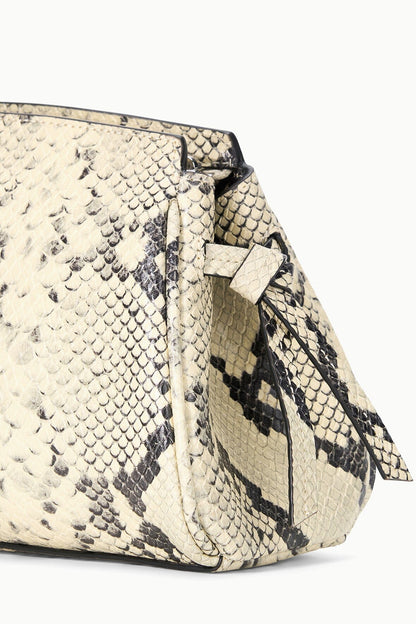 STAUD | Maude Convertible Clutch White Snake