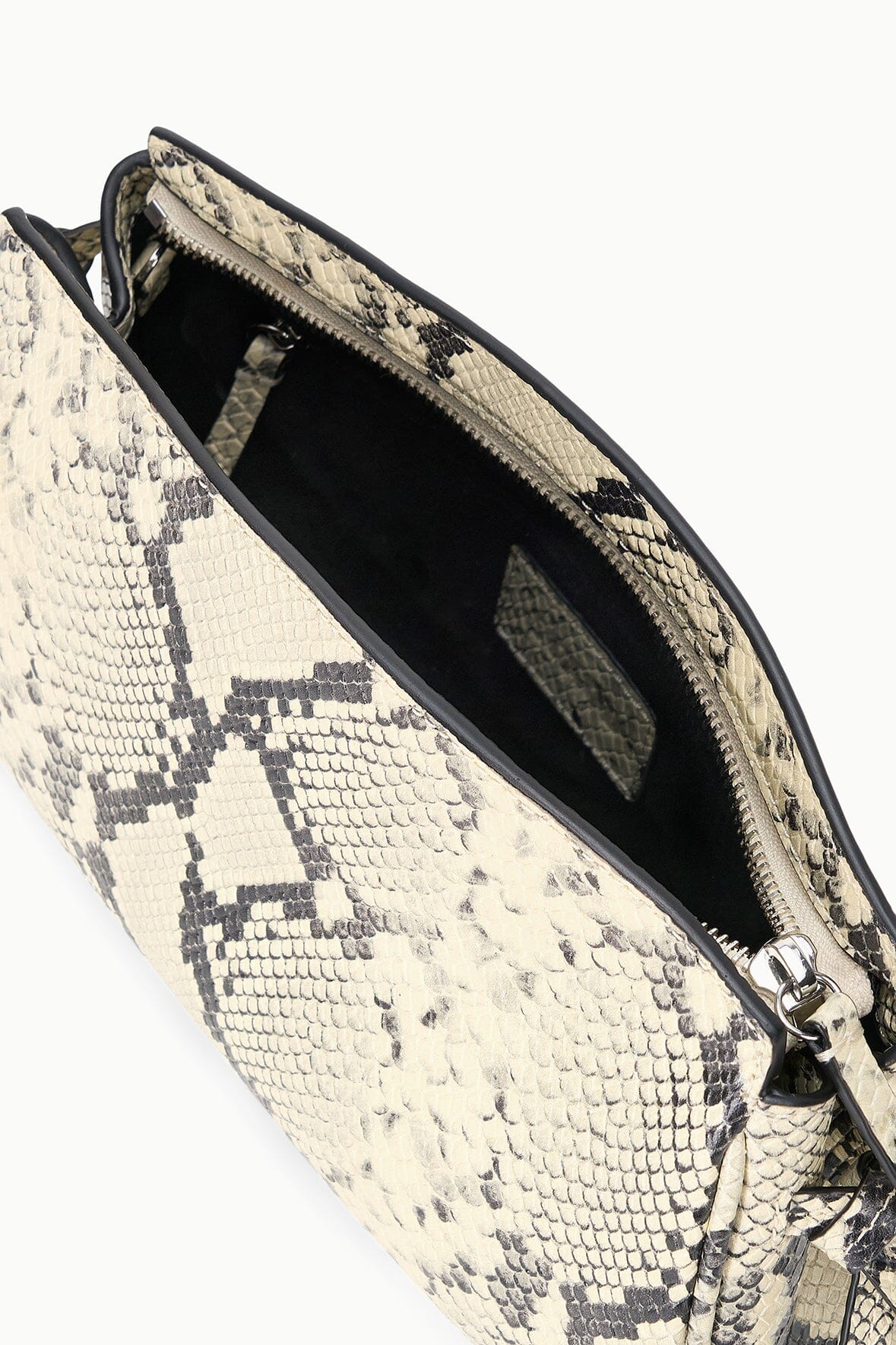 STAUD | Maude Convertible Clutch White Snake