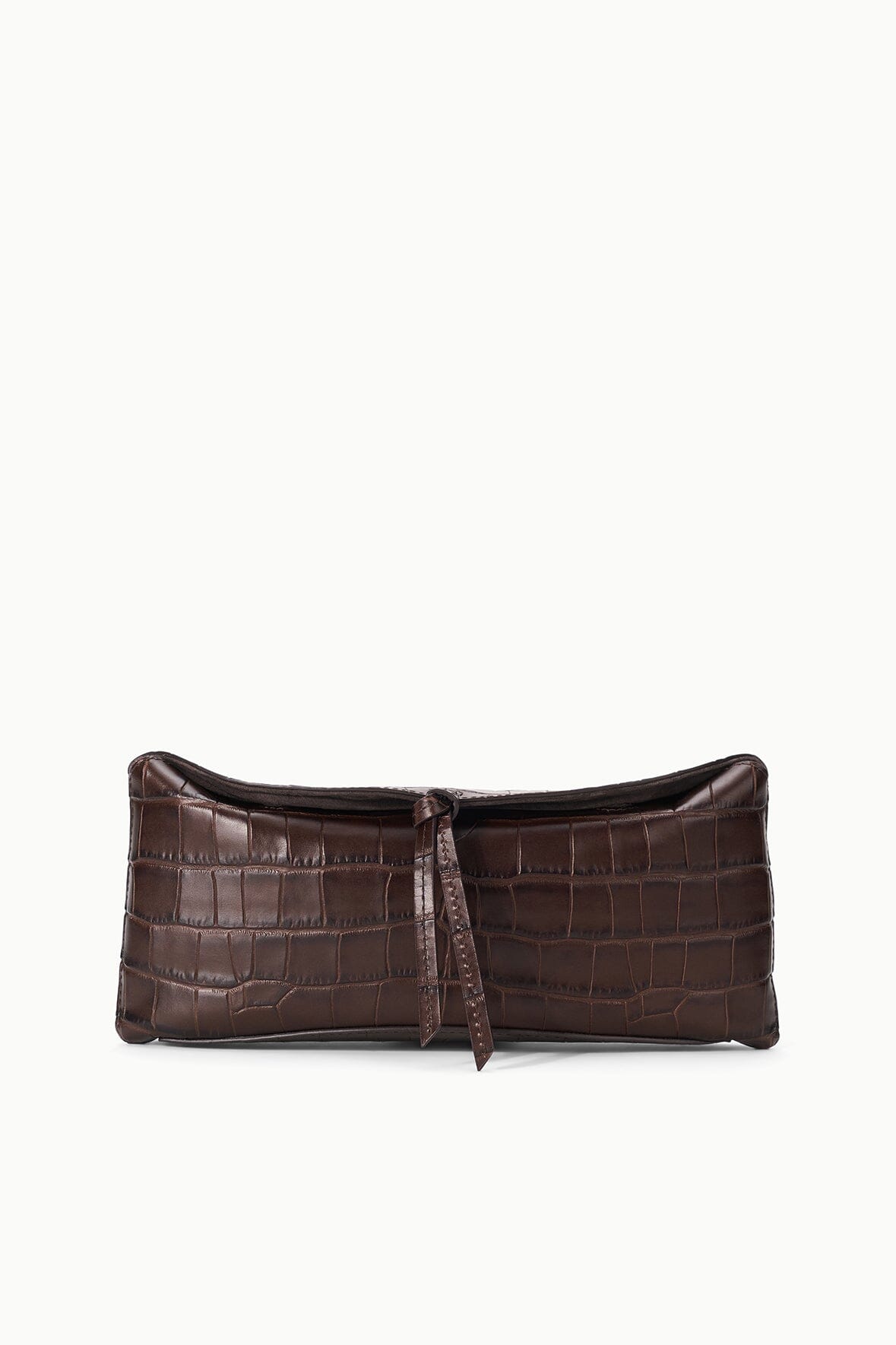 STAUD | Eve Clutch Espresso Croco