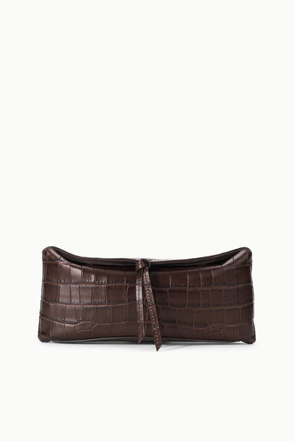 STAUD | Eve Clutch Espresso Croco