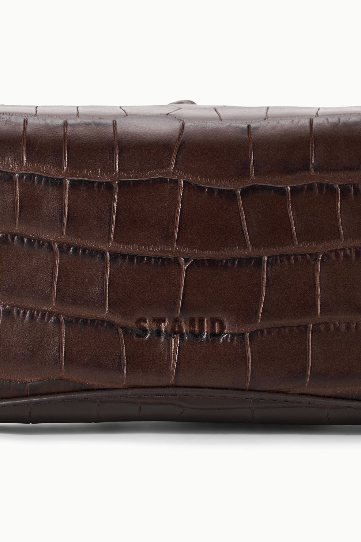STAUD | Eve Clutch Espresso Croco