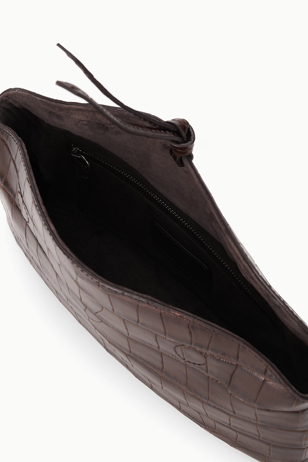 STAUD | Eve Clutch Espresso Croco