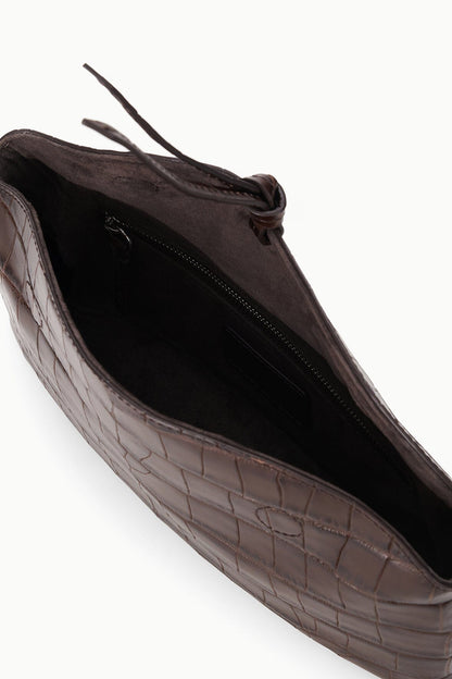 STAUD | Eve Clutch Espresso Croco