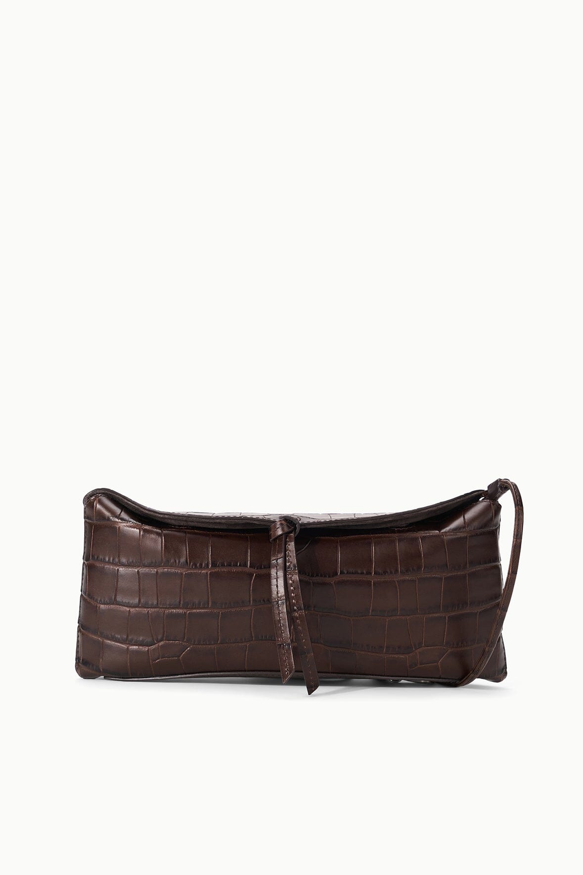STAUD | Eve Clutch Espresso Croco