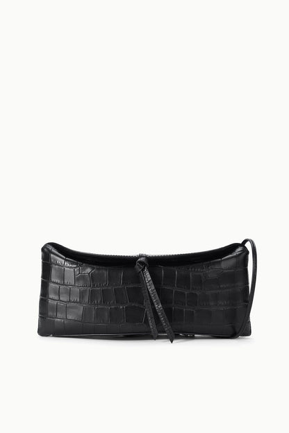 STAUD | Eve Clutch Black Croco