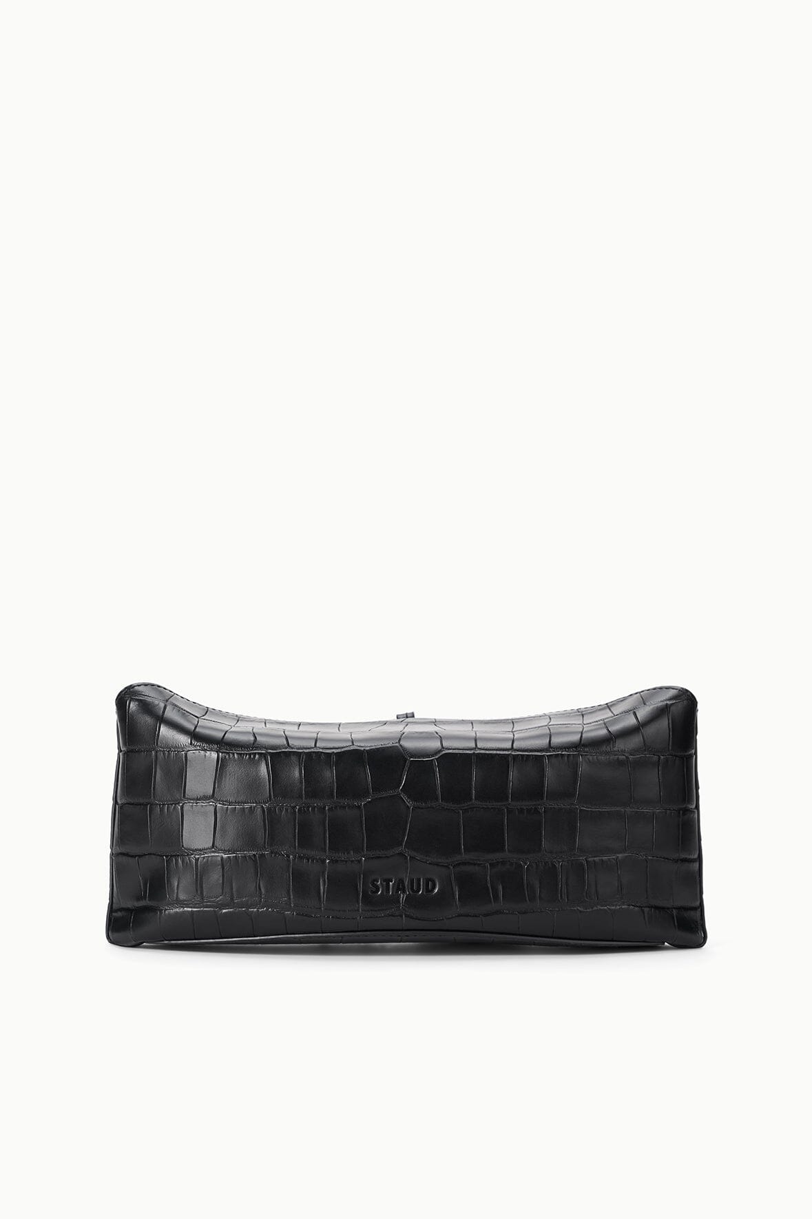 STAUD | Eve Clutch Black Croco