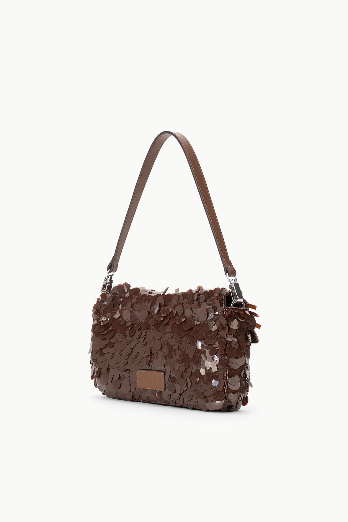 STAUD | Timmy Shoulder Bag Cacao Sequins