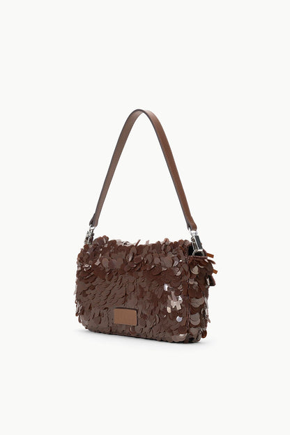 STAUD | Timmy Shoulder Bag Cacao Sequins