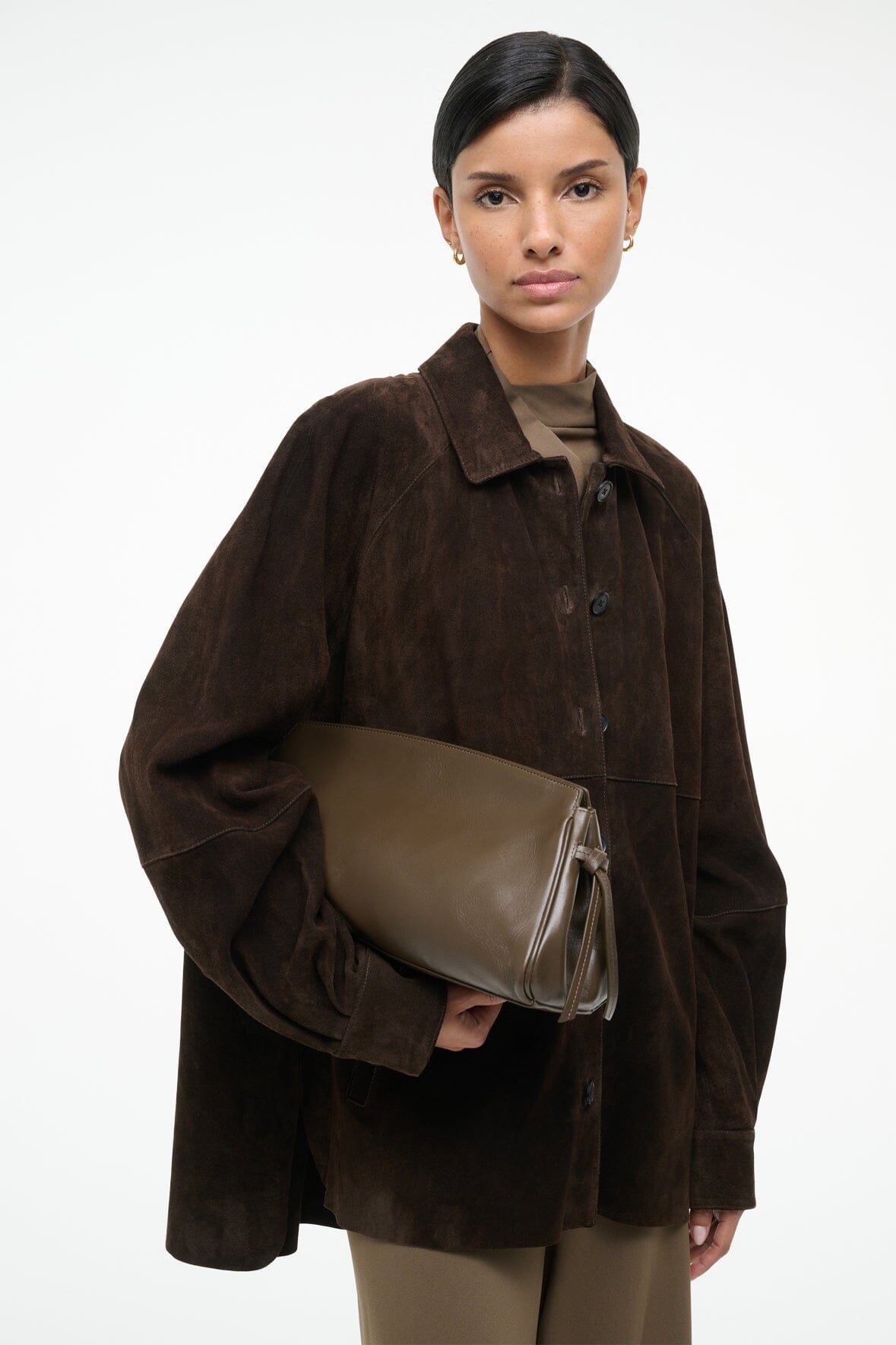 STAUD | Maude Soft Clutch Truffle