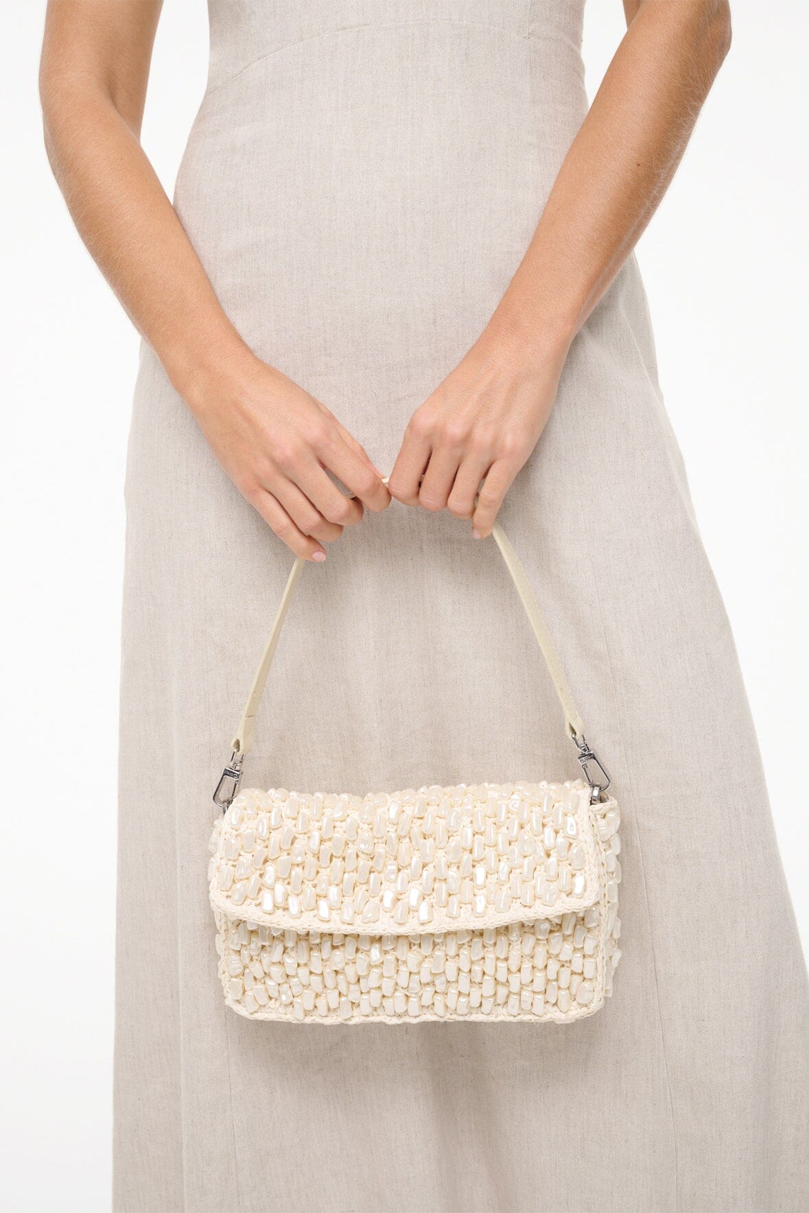 STAUD | Timmy Convertible Shoulder Bag Cream