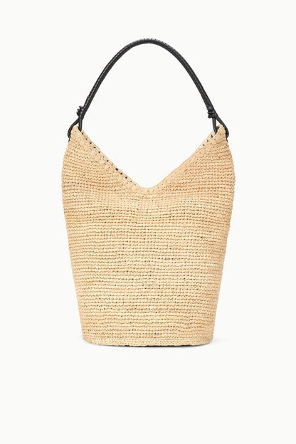 STAUD | Lani Large Raffia Bucket Bag Natural