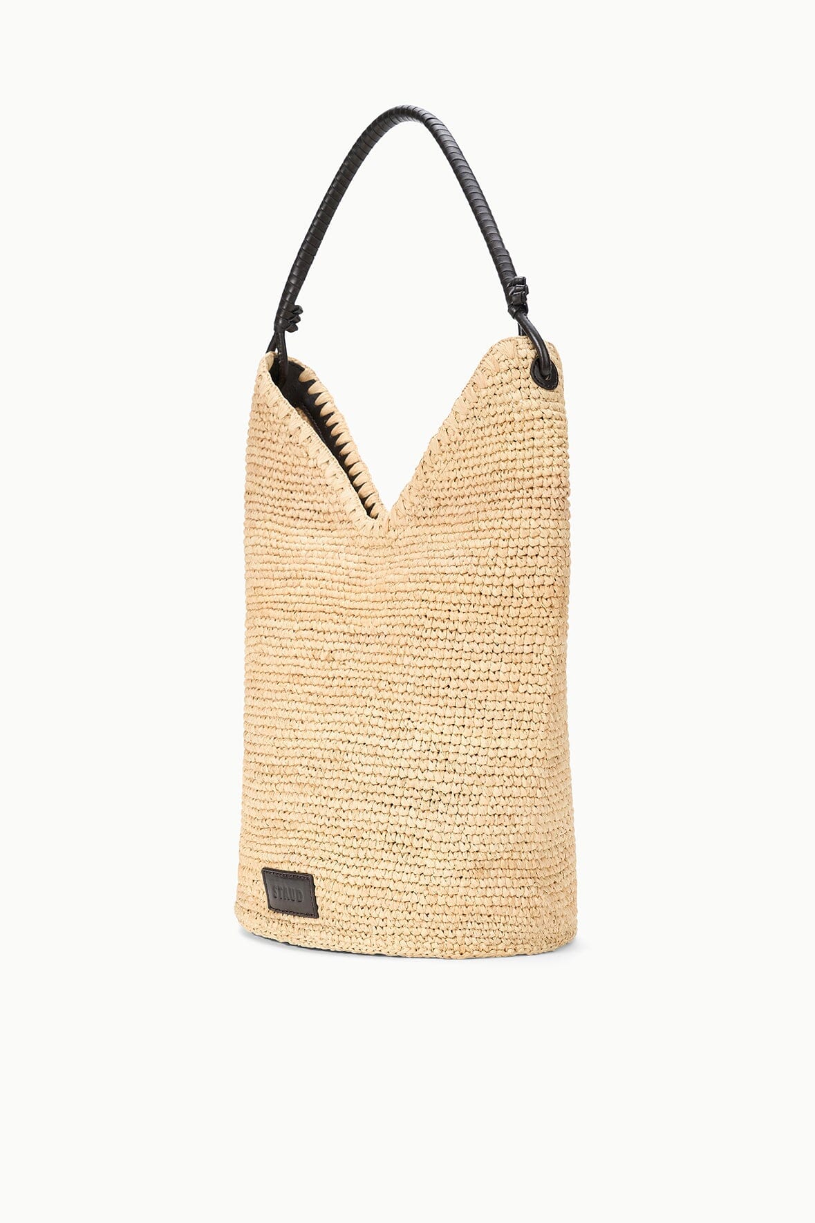 STAUD | Lani Large Raffia Bucket Bag Natural