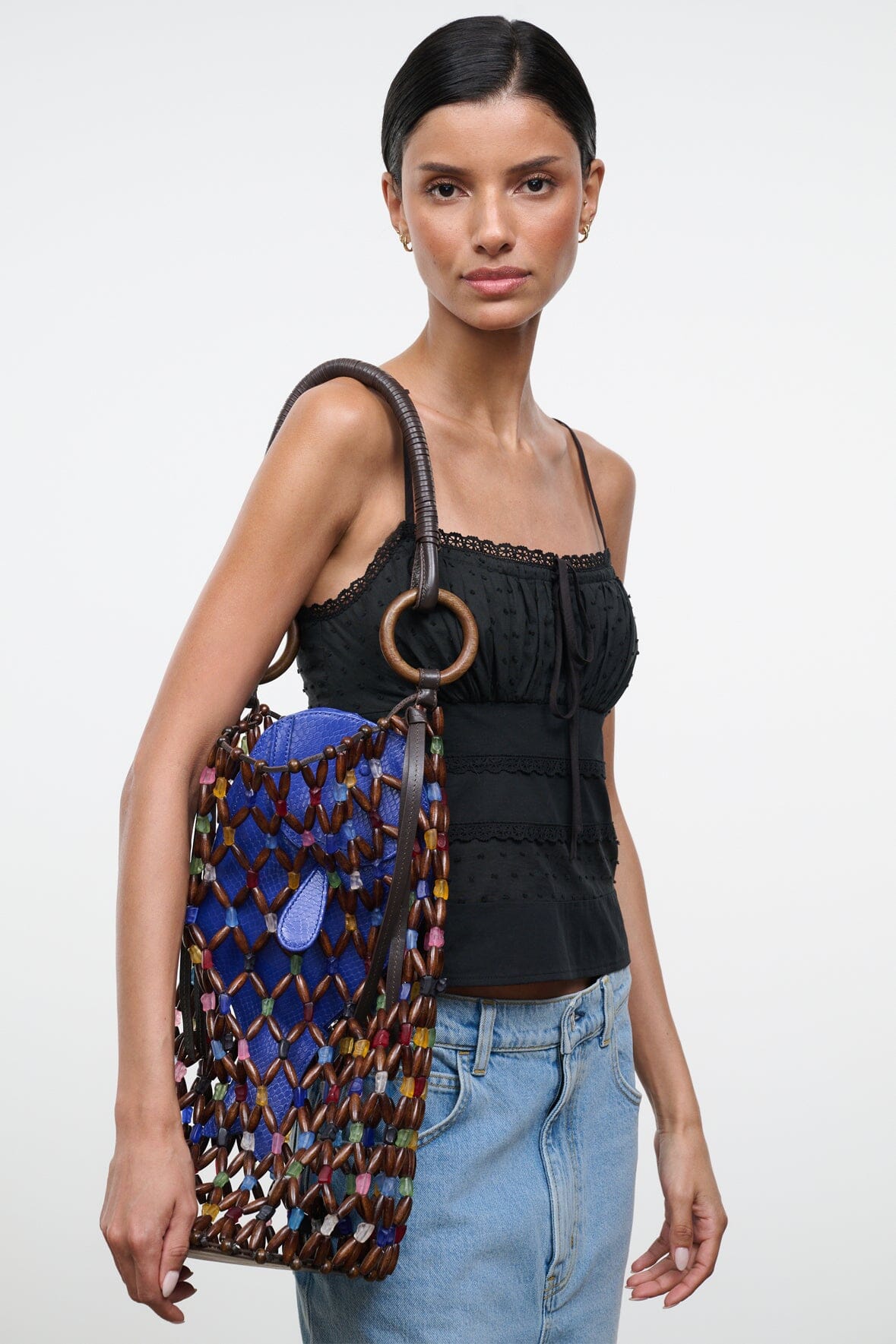 STAUD | Del Mar Bucket Bag Sea Glass Multi