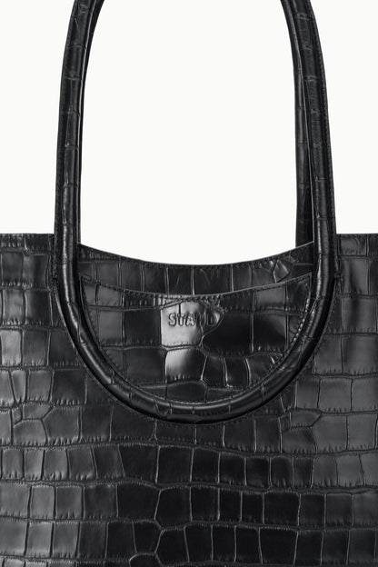 STAUD | Maude Tote Bag Black Croco