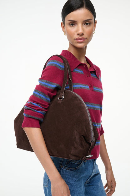 STAUD | Hester Satchel Espresso Suede