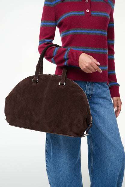 STAUD | Hester Satchel Espresso Suede
