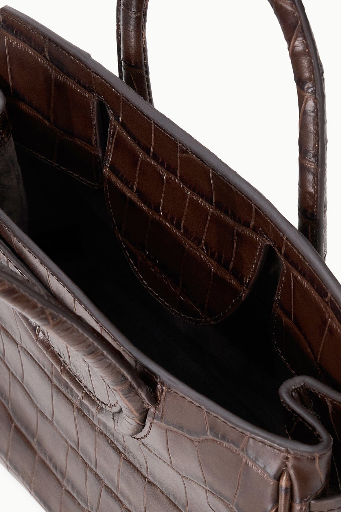 STAUD | Maude Mini Carryall Espresso Croco