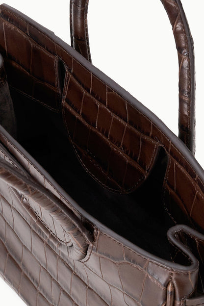 STAUD | Maude Mini Carryall Espresso Croco
