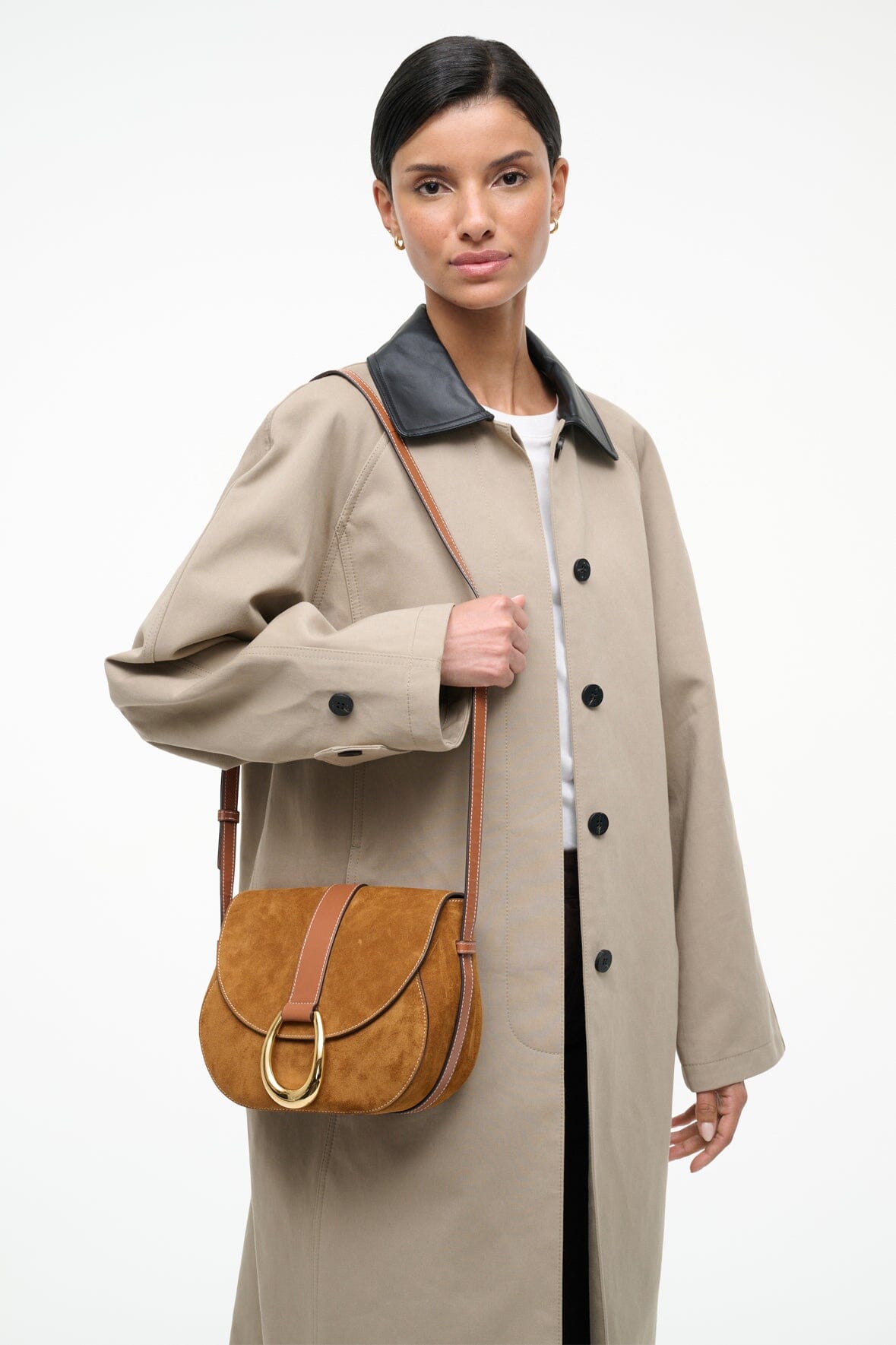 STAUD | Bella Saddle Bag Tan