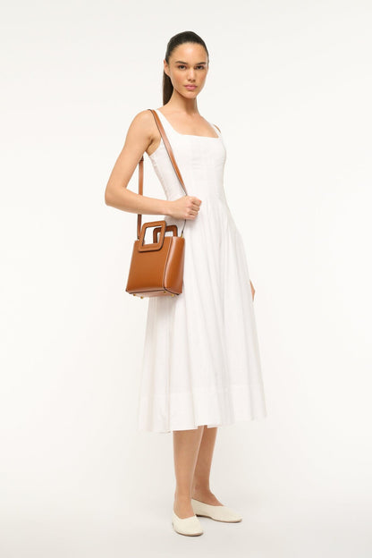 STAUD | Mini Shirley Leather Bag - Saddle