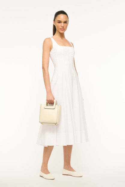 STAUD | Mini Shirley Leather Bag - Cream