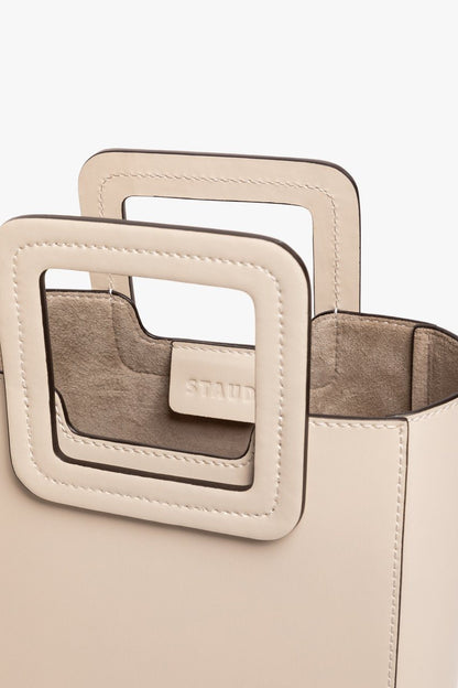 STAUD | Mini Shirley Leather Bag - Cream
