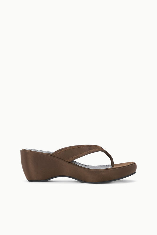 STAUD | Remy Espresso Brown Platform Wedge Sandal - Staud