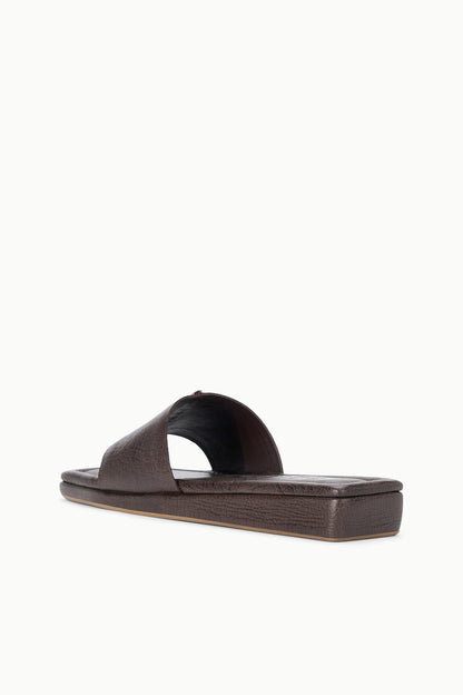 STAUD | Fallon Espresso Brown Leather Platform Sandals - Staud